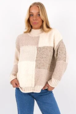 Abbie Knit Latte Ivory