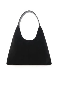Tammy Shoulder Bag Black Suede