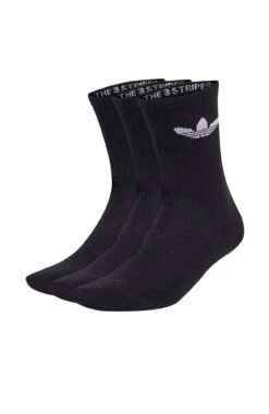 ADIDAS Trefoil Cushion Crew Sock 3 Pairs Black