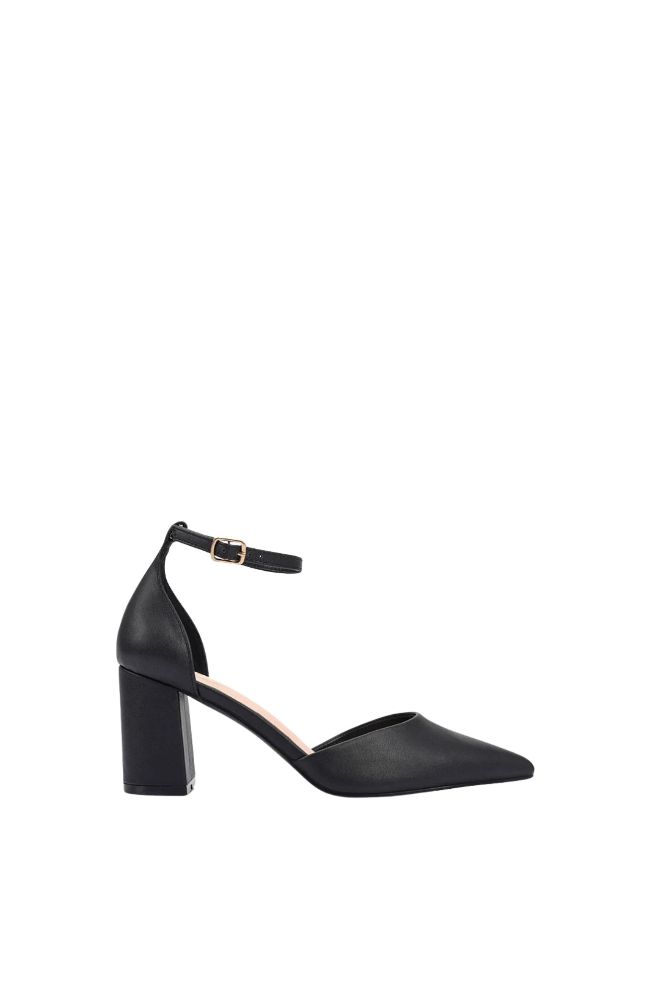 Eli Closed Toe Block Heels Black 1 Eli Closed Toe Block Heels Black