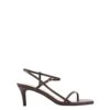 Tatiana Strappy Sandals Chocolate Brown