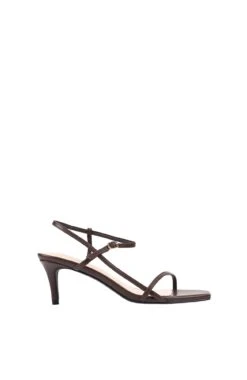 Tatiana Strappy Sandals Chocolate Brown