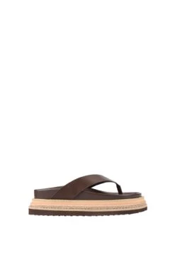 Theo Platform Thongs Chocolate Brown