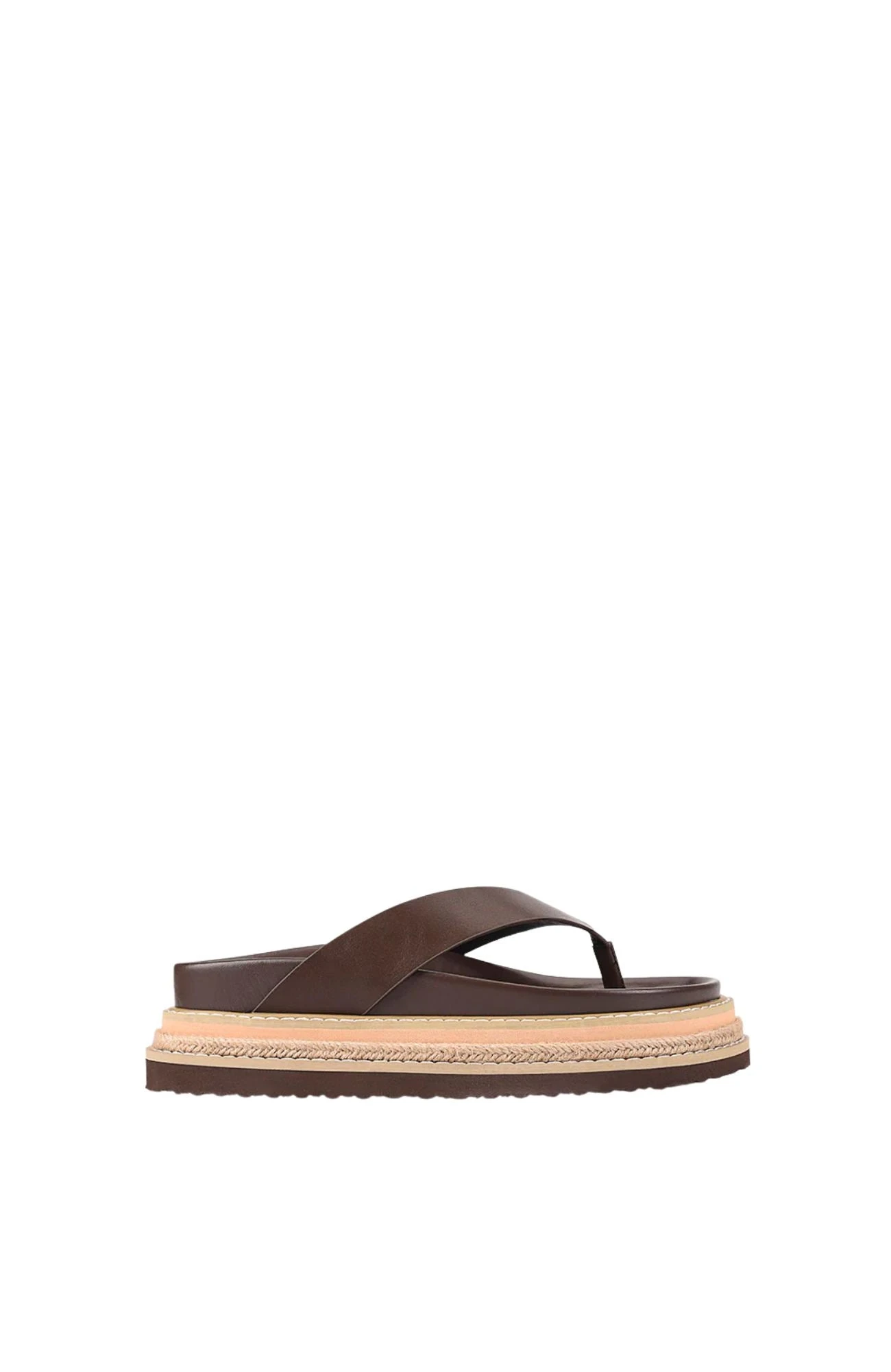 Theo Platform Thongs Chocolate Brown 1 Theo Platform Thongs Chocolate Brown