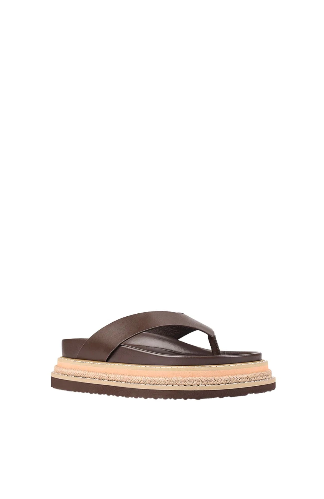 Theo Platform Thongs Chocolate Brown 2 Theo Platform Thongs Chocolate Brown - Image 2