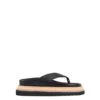 Theo Platform Thongs Black