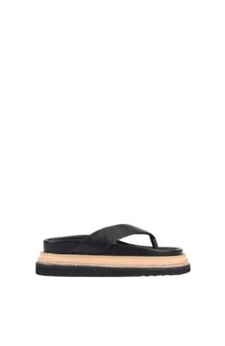 Theo Platform Thongs Black