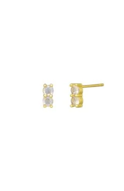 Devon Studs Crystal Gold