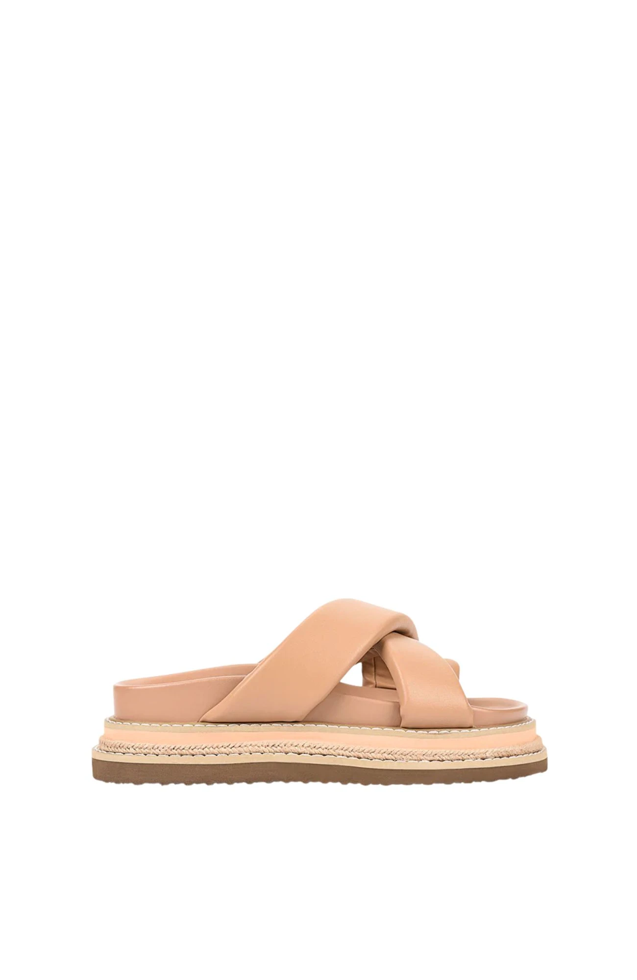 Thelma Flatform Slides Dark Camel Tan 1 Thelma Flatform Slides Dark Camel Tan