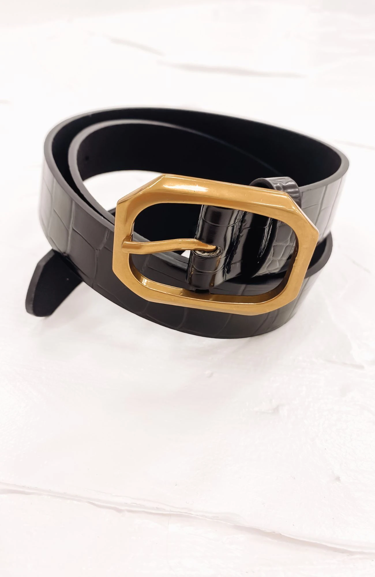 Jody Croc Belt Black Gold 3 Jody Croc Belt Black Gold - Image 3