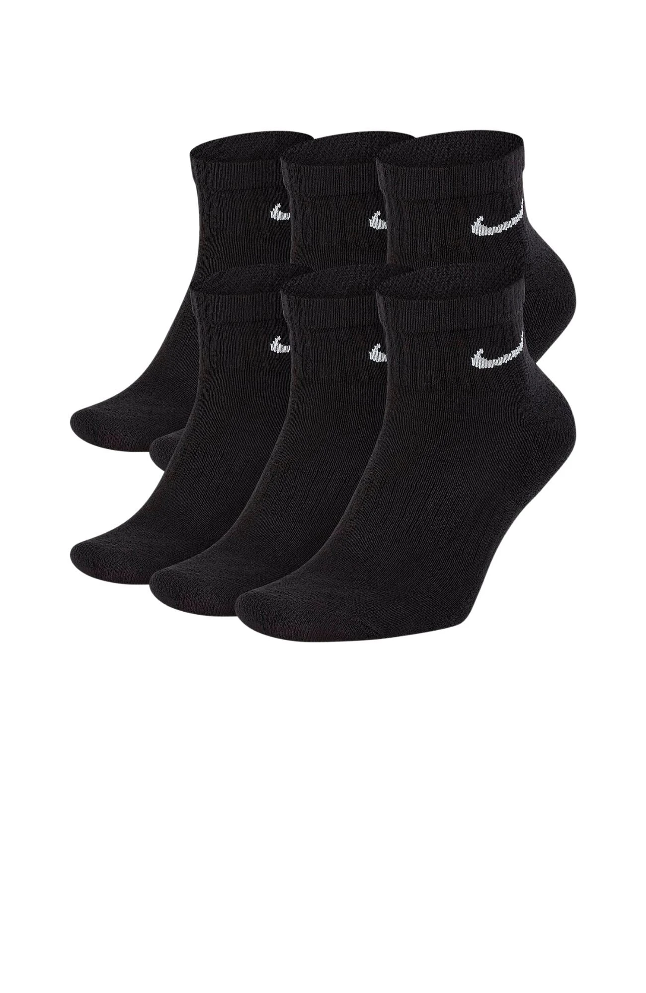 Nike Everyday Cushioned Ankle Socks 6PK Black 1 Nike Everyday Cushioned Ankle Socks 6PK Black