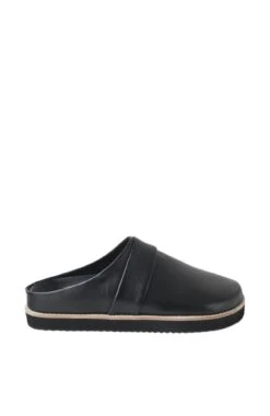 Palmer Leather Mule Black