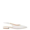 History Slingback Flats Chalk White Snake