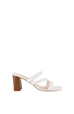 Naenae Block Heel Sandal White