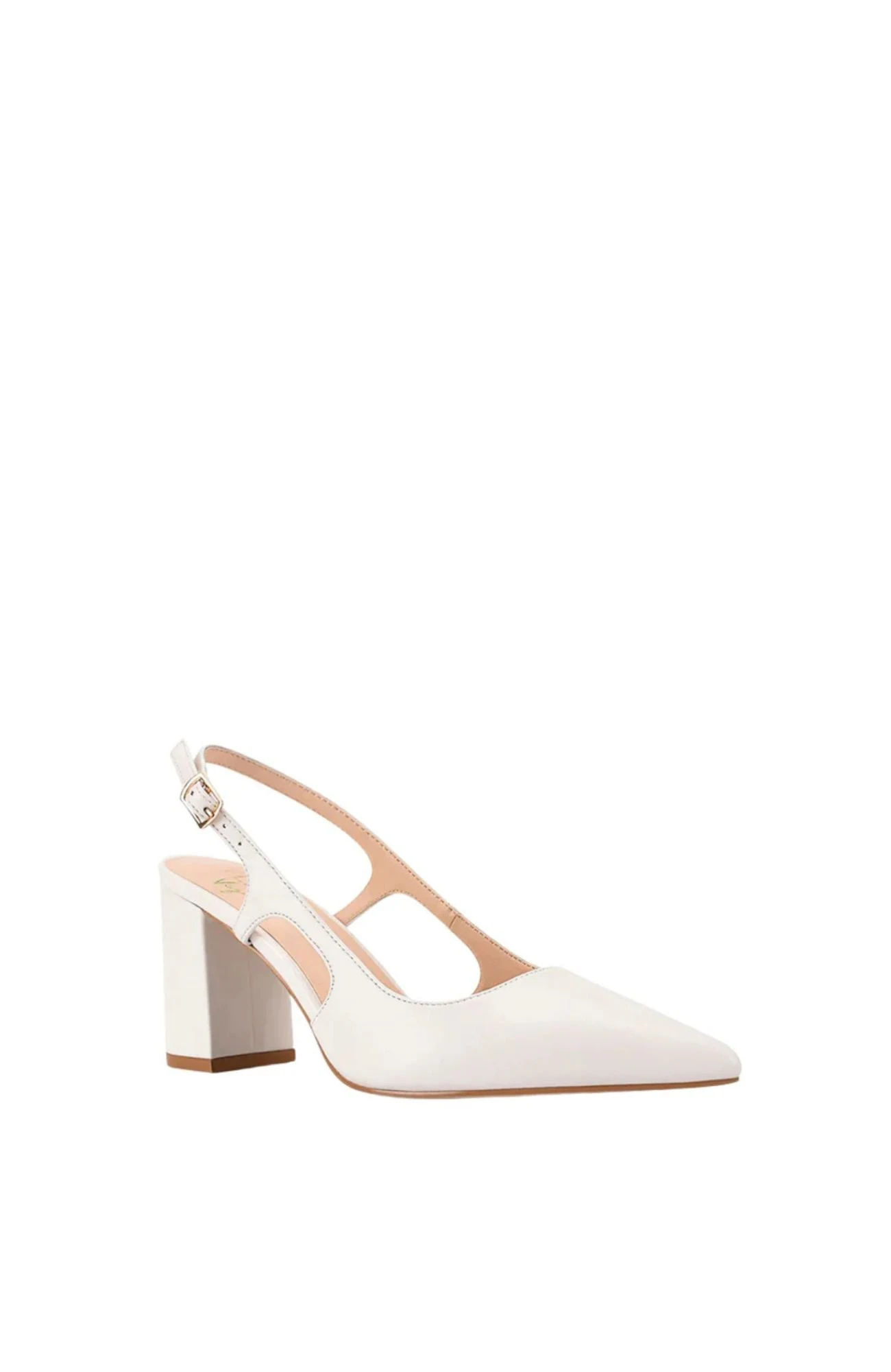 Elton Slingback Block Heels Chalk White 2 Elton Slingback Block Heels Chalk White - Image 2
