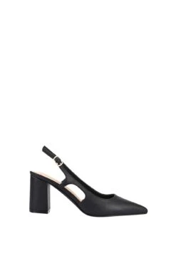 Elton Slingback Block Heels Black