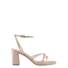Nakita Block Heel Sandal Nude Smooth