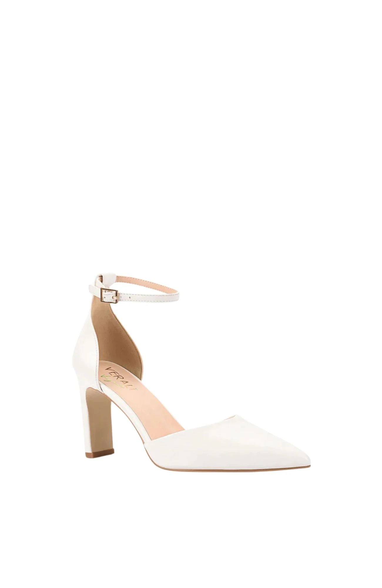 Kosta Closed Toe Block Heels Chalk White 2 Kosta Closed Toe Block Heels Chalk White - Image 2