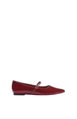 Iguana Mary Jane Flats Wine Patent