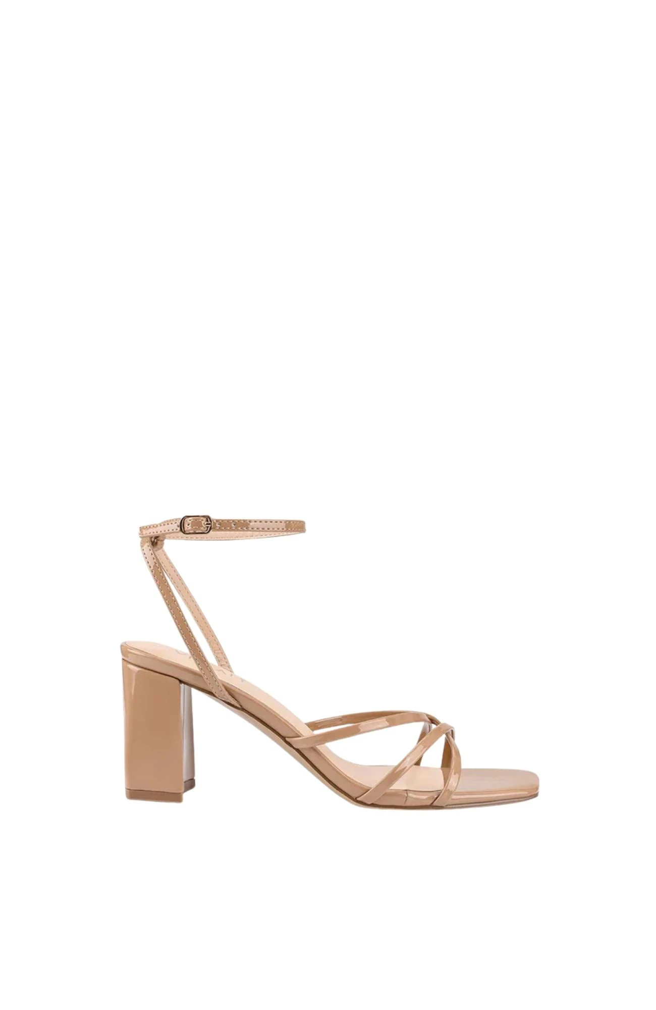Nakita Block Heel Sandal Dark Camel Patent 1 Nakita Block Heel Sandal Dark Camel Patent