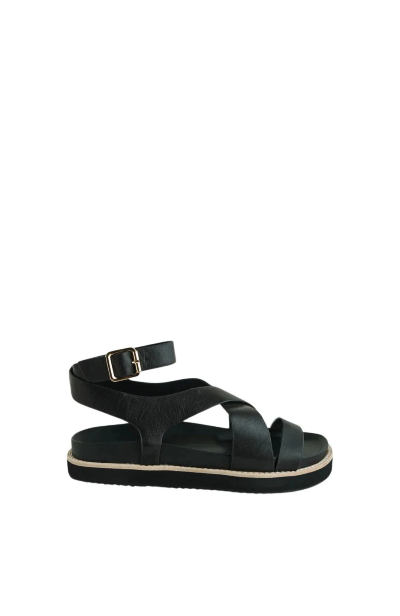 Pilar Leather Sandal Black 1 Pilar Leather Sandal Black