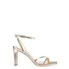 Kimmy Slim Strappy Heel Champagne Metallic