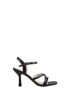 Persimmon Strappy Sandals Black Smooth