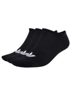 ADIDAS Trefoil Liner Socks 3PK Black White