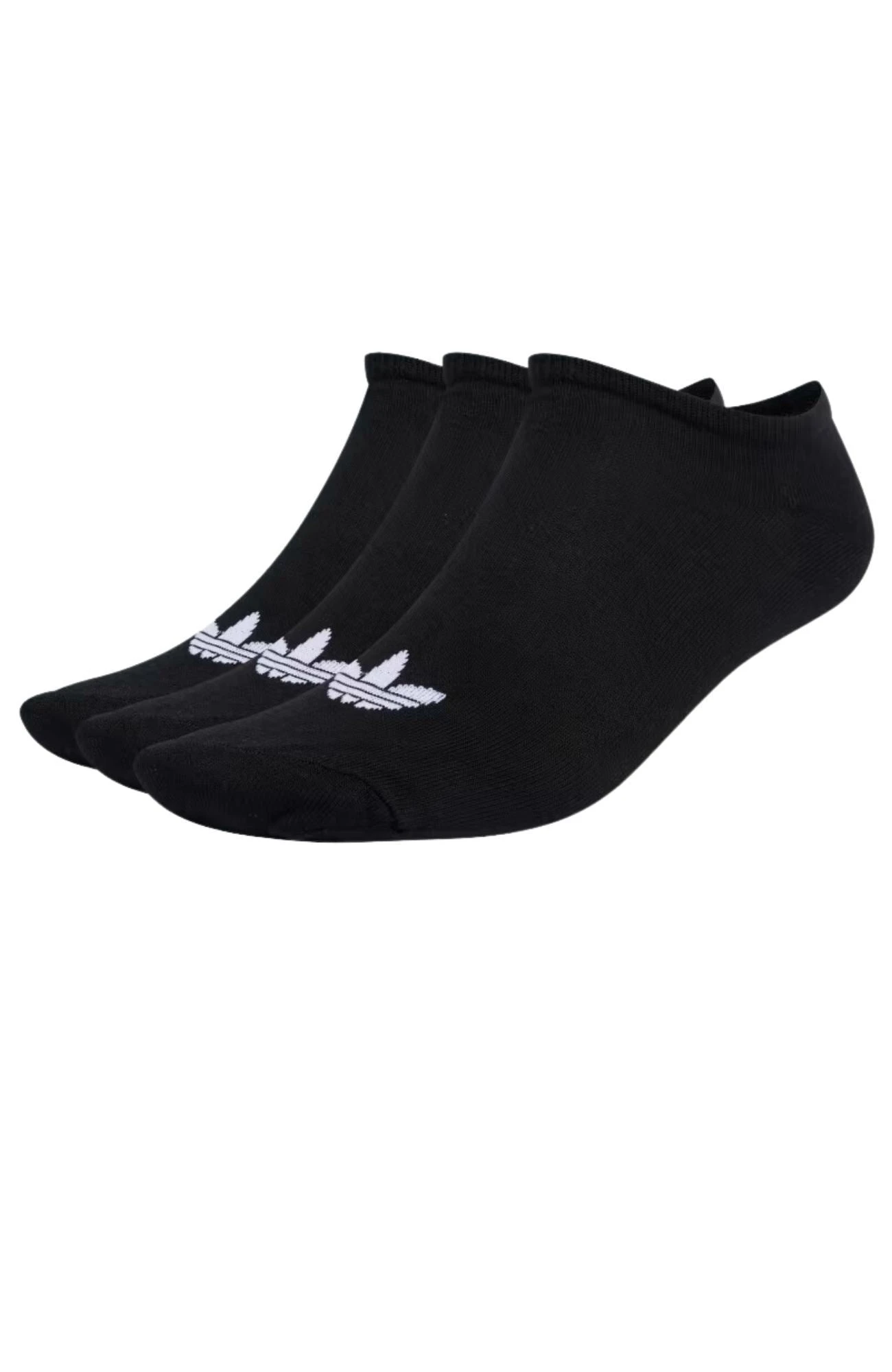 ADIDAS Trefoil Liner Socks 3PK Black White 1 ADIDAS Trefoil Liner Socks 3PK Black White