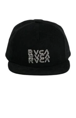 RVCA Stacked Snapback Washed Black