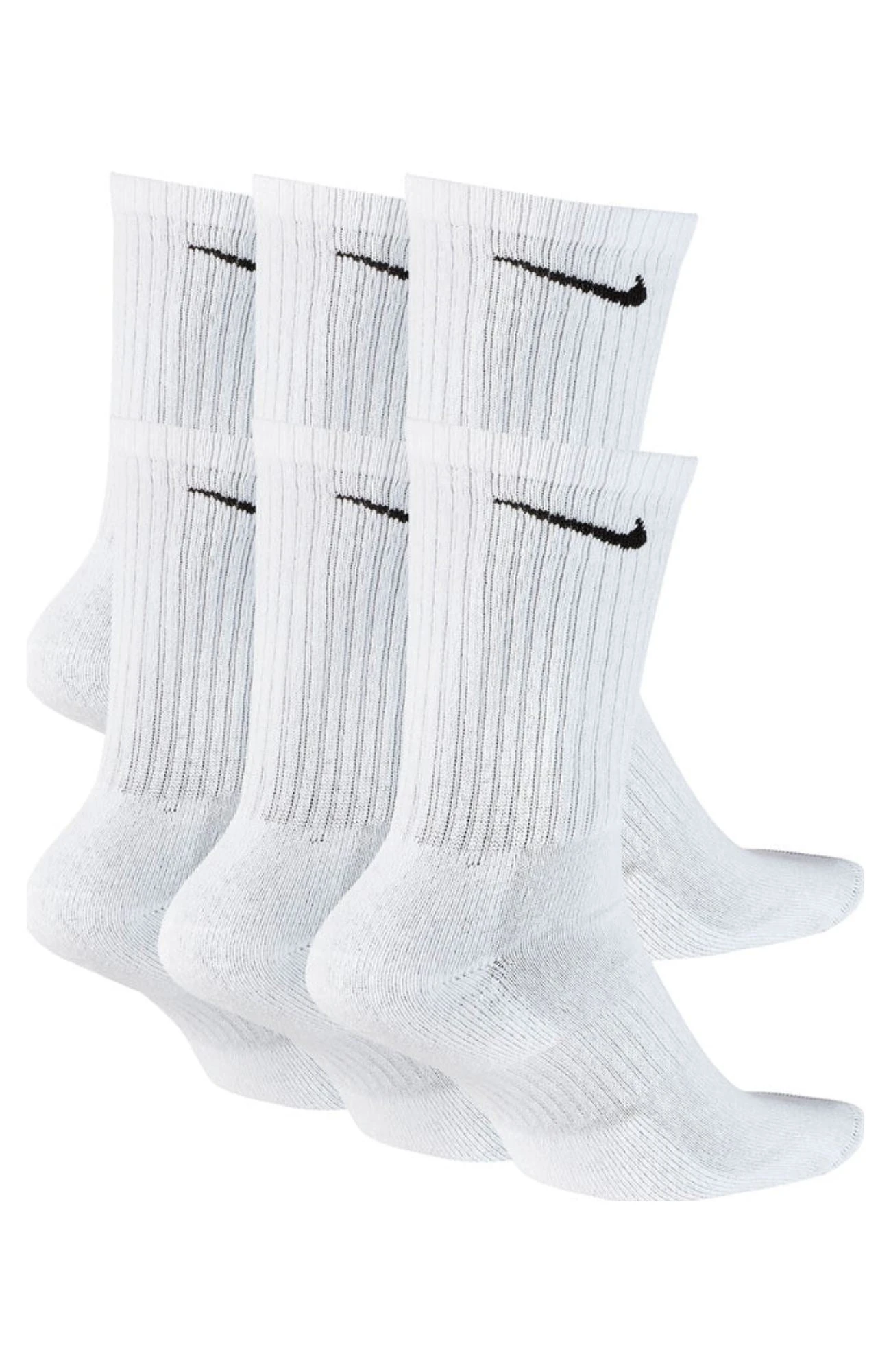 Nike Everyday Cushioned Socks 6PK White Black 2 Nike Everyday Cushioned Socks 6PK White Black - Image 2