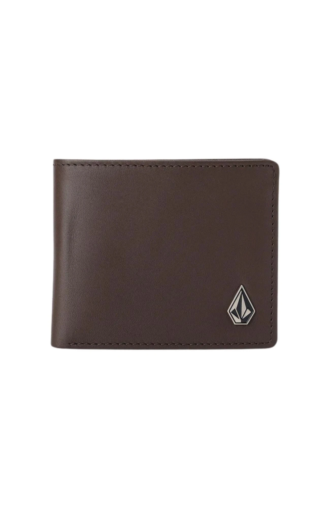 Volcom Single Stone Leather Wallet Dark Brown 1 Volcom Single Stone Leather Wallet Dark Brown