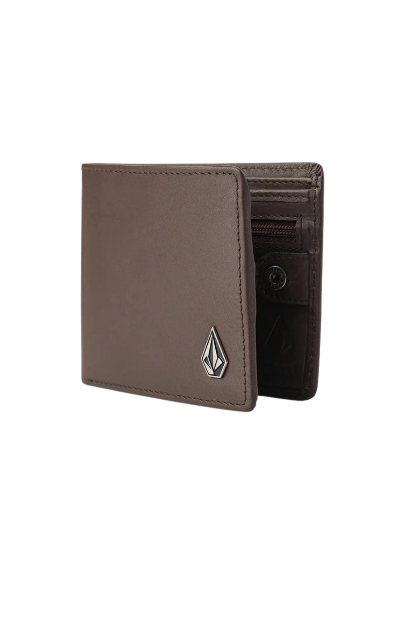 Volcom Single Stone Leather Wallet Dark Brown 2 Volcom Single Stone Leather Wallet Dark Brown - Image 2