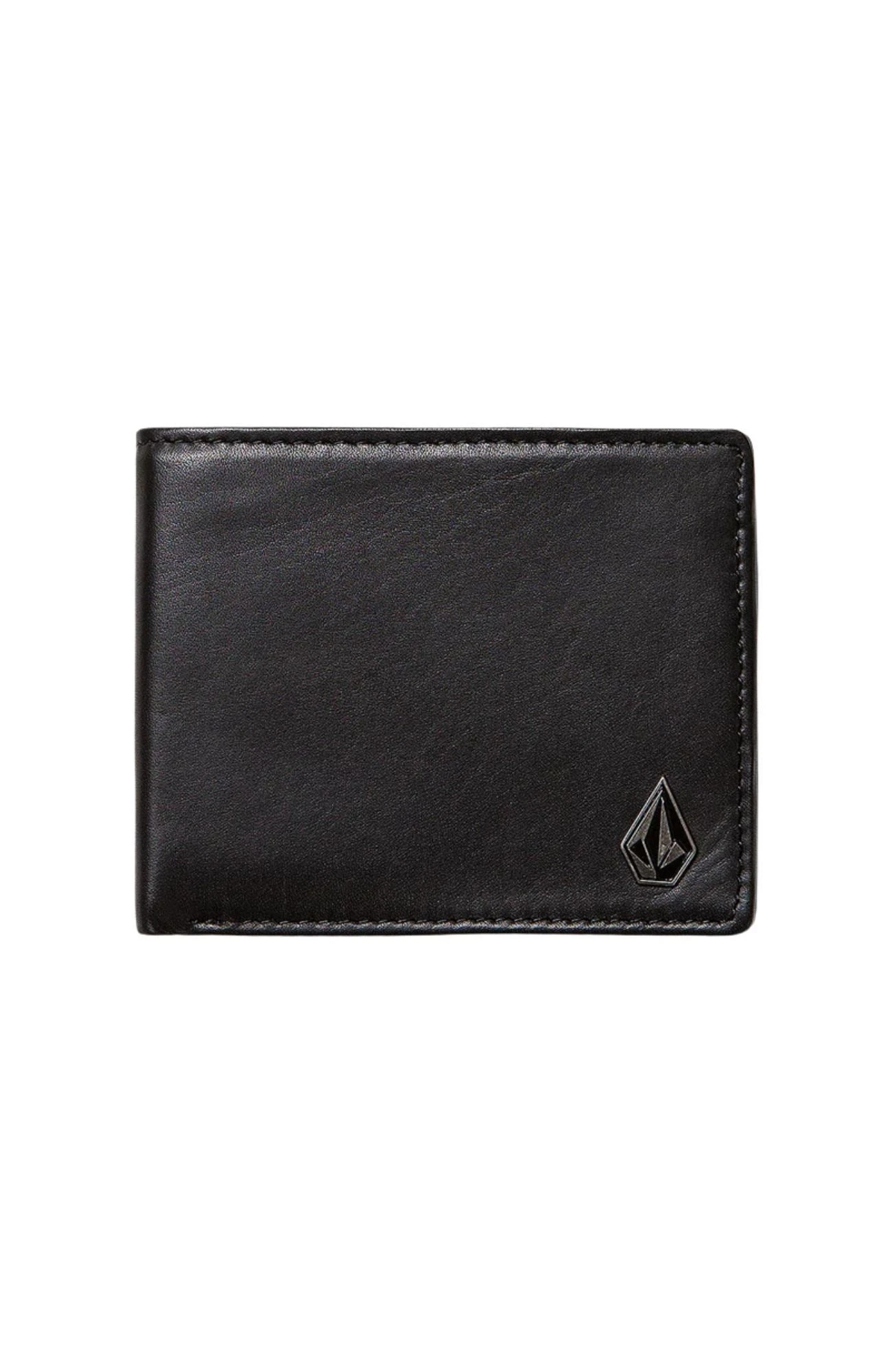 Volcom Single Stone Leather Wallet Black 1 Volcom Single Stone Leather Wallet Black