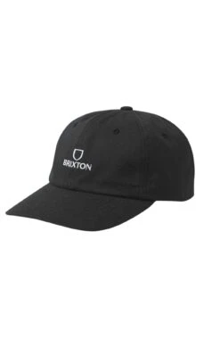 Brixton Alpha NP LP Adjustable Cap Black White Rinse