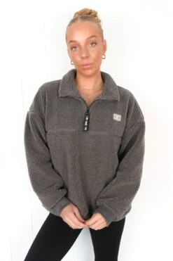 Ace Quarter Teddy Charcoal