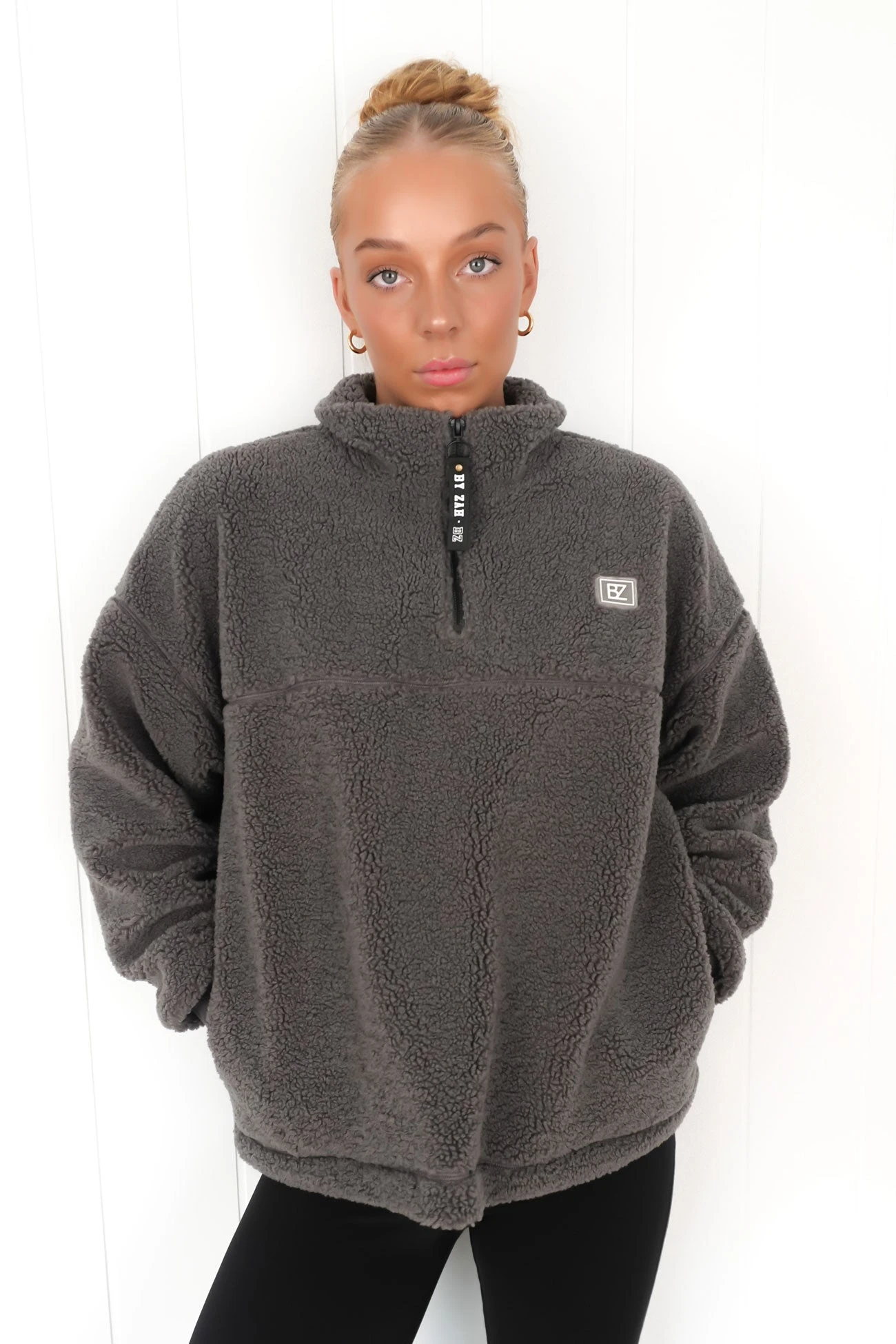 Ace Quarter Teddy Charcoal 2 Ace Quarter Teddy Charcoal - Image 2