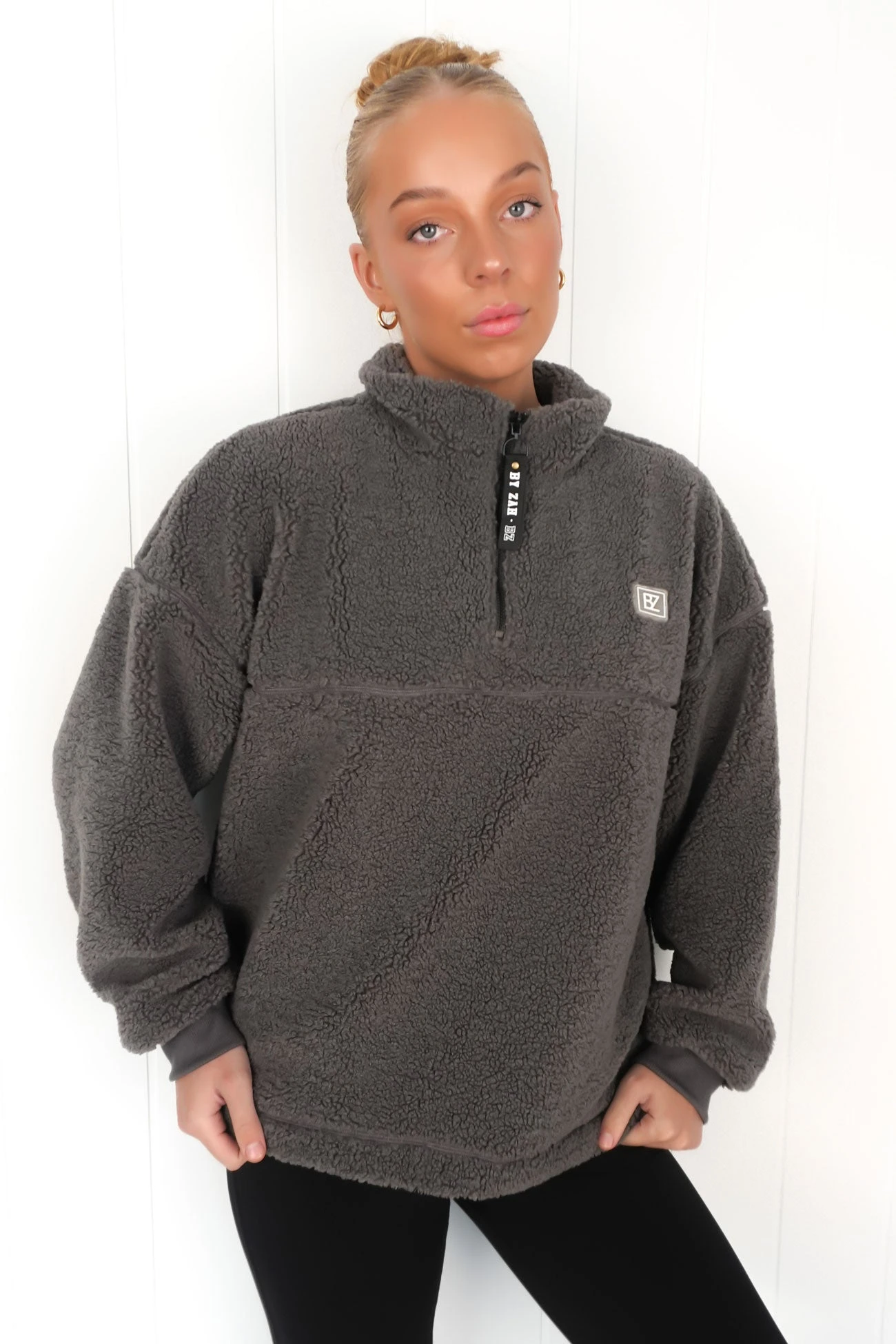 Ace Quarter Teddy Charcoal 3 Ace Quarter Teddy Charcoal - Image 3