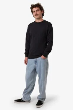 Adapted Waffle Long Sleeve Faded Black -Jean Jail Shop Adapted Waffle Long Sleeve Faded Black f1jpg