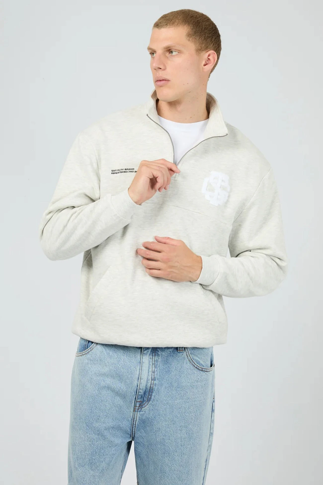 Airlock Quarter Zip Stone Marle 1 Airlock Quarter Zip Stone Marle