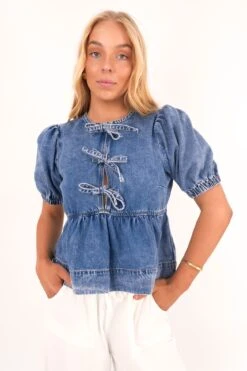 Amalie Tie Top Light Blue