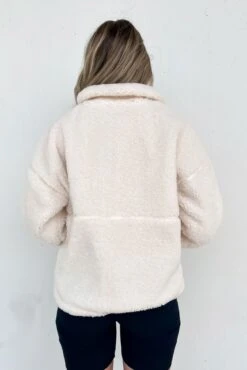 Amara Quarter Zip Teddy Vintage White -Jean Jail Shop Amara Quarter Zip Teddy Vintage White bjpg