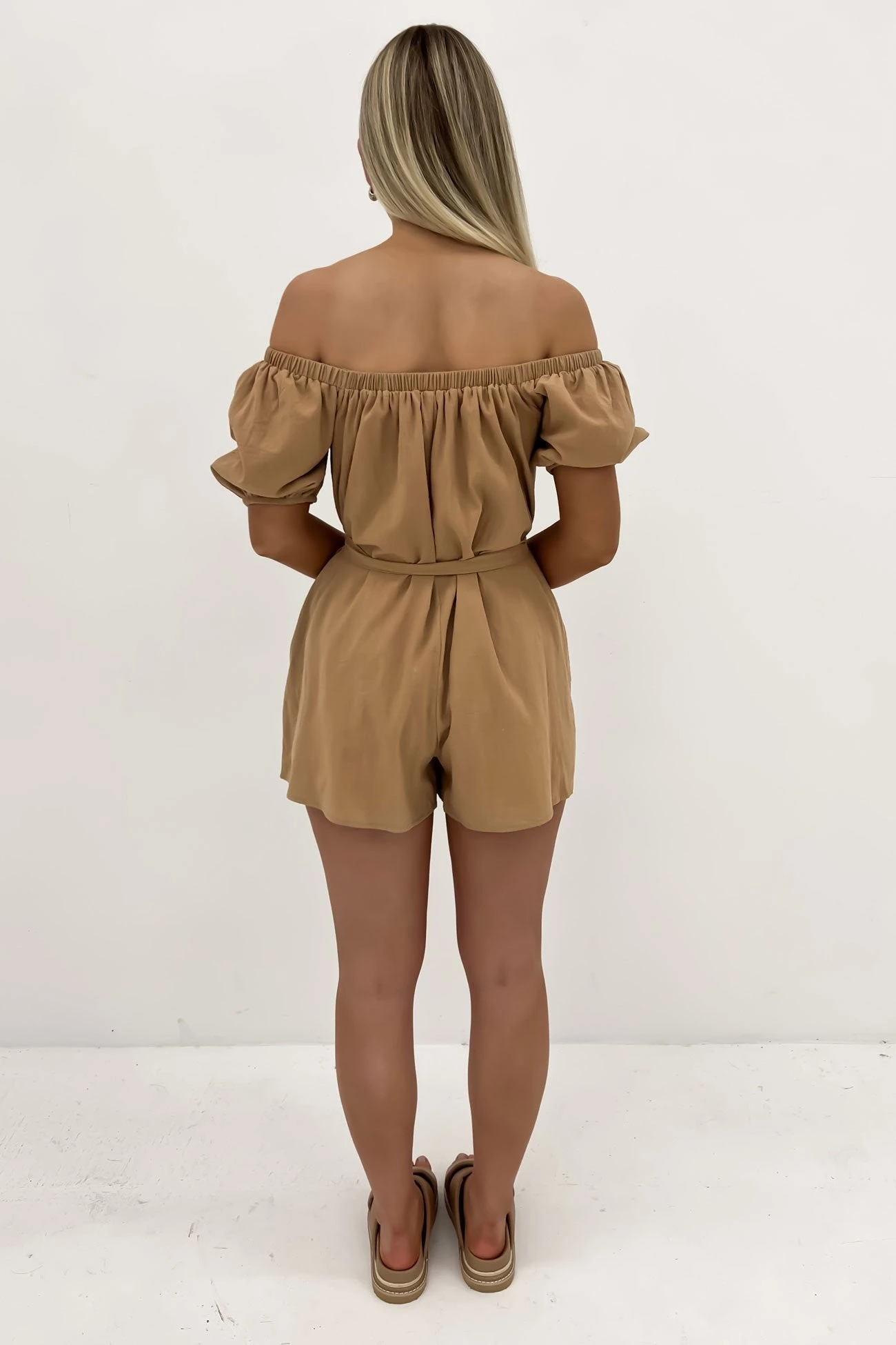 Amayah Playsuit Brown 4 Amayah Playsuit Brown - Image 4