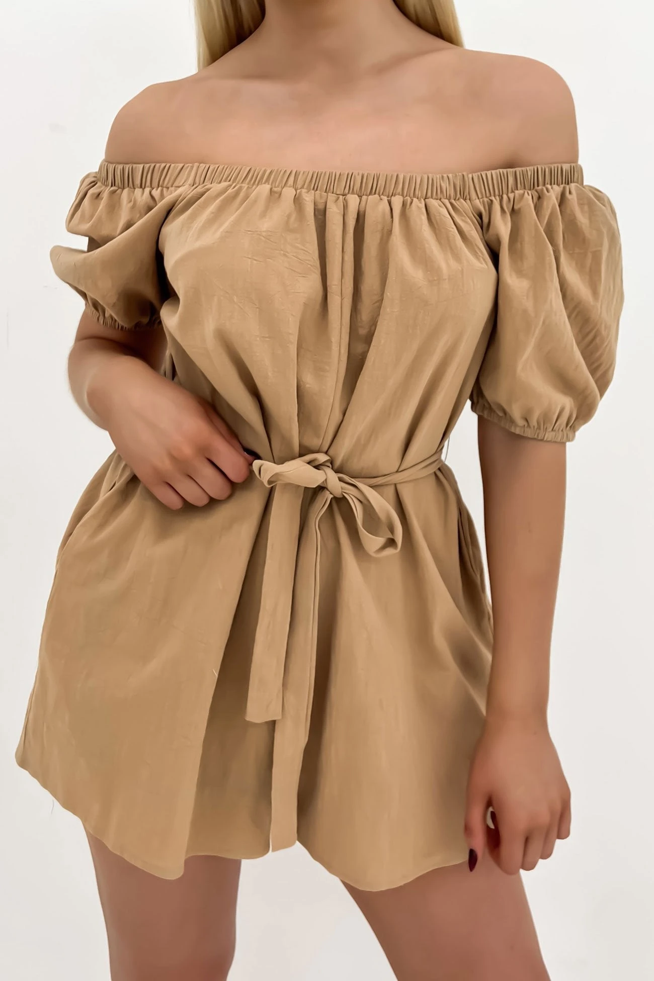 Amayah Playsuit Brown 1 Amayah Playsuit Brown