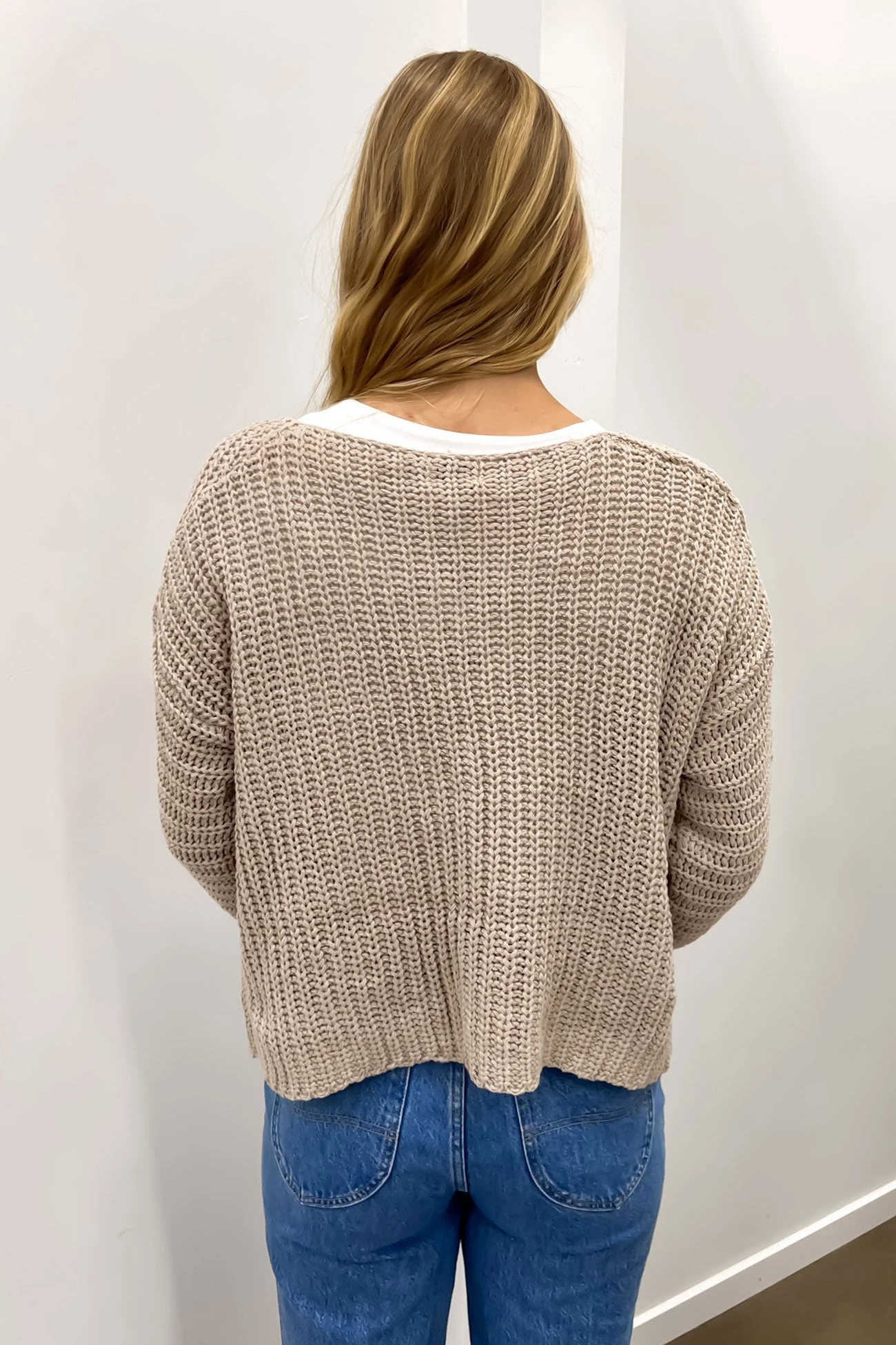 Anna Knit Cardigan Mocha 3 Anna Knit Cardigan Mocha - Image 3