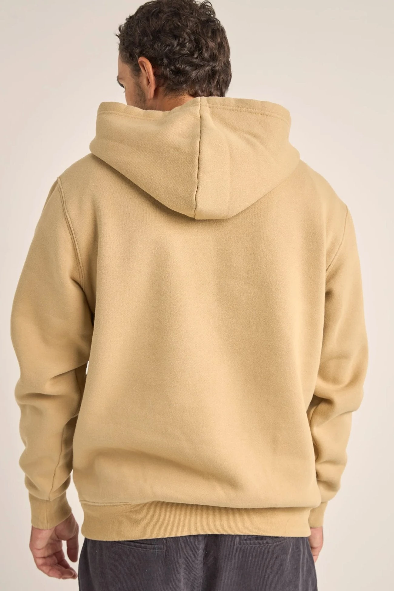 Rhythm Arch Heavyweight Fleece Hood Sand 2 Rhythm Arch Heavyweight Fleece Hood Sand - Image 2