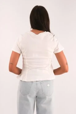 Astor Rouched Tee White -Jean Jail Shop Astor Rouched Tee White5jpg