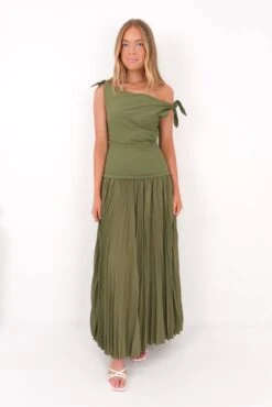 Augusta Maxi Dress Olive