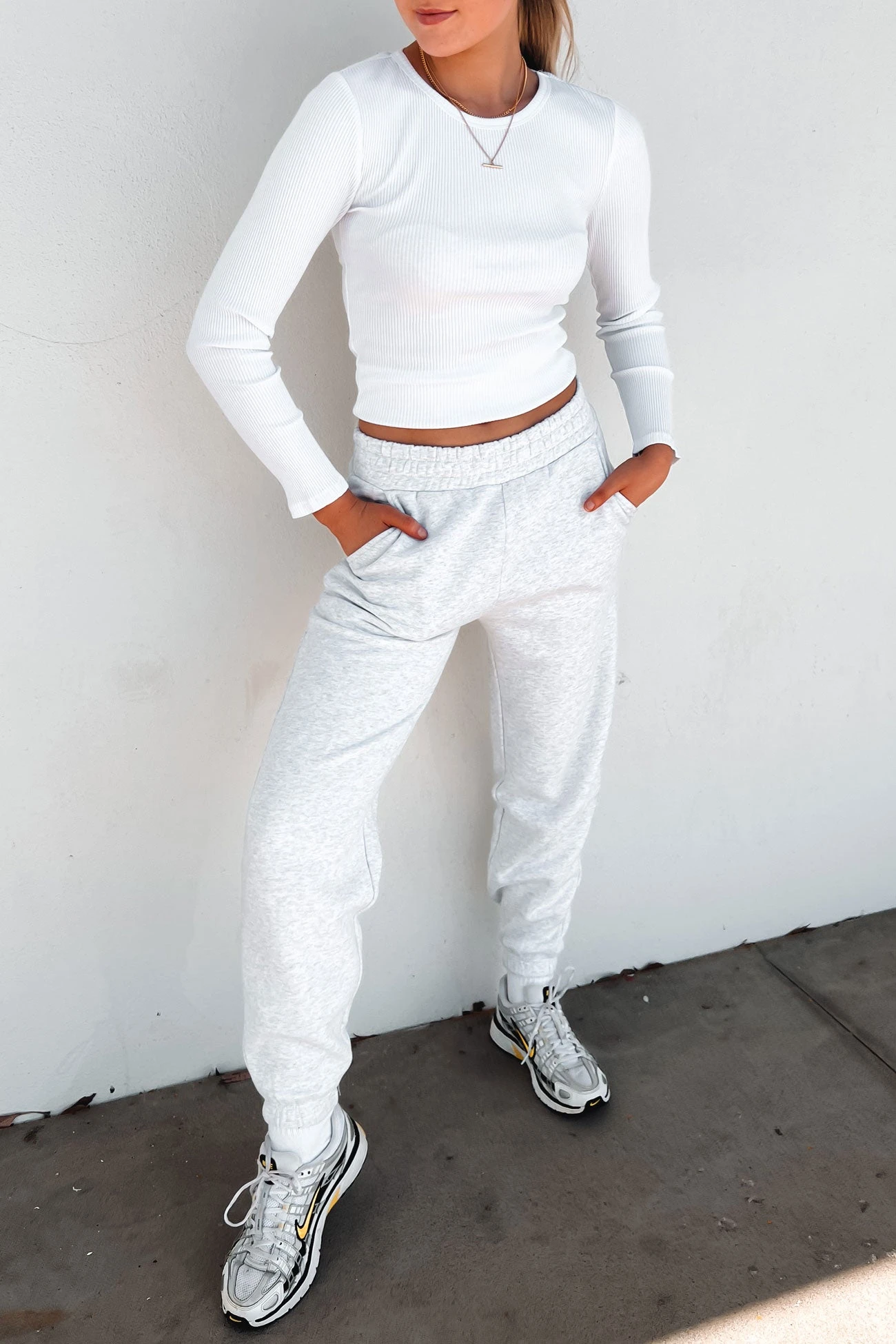 Austin Track Pant Snow Marle 4 Austin Track Pant Snow Marle - Image 4