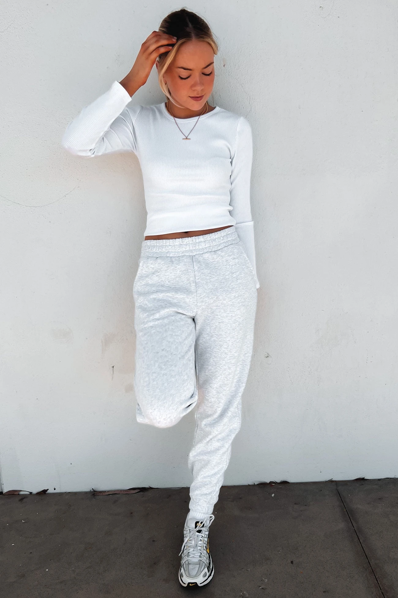 Austin Track Pant Snow Marle 5 Austin Track Pant Snow Marle - Image 5